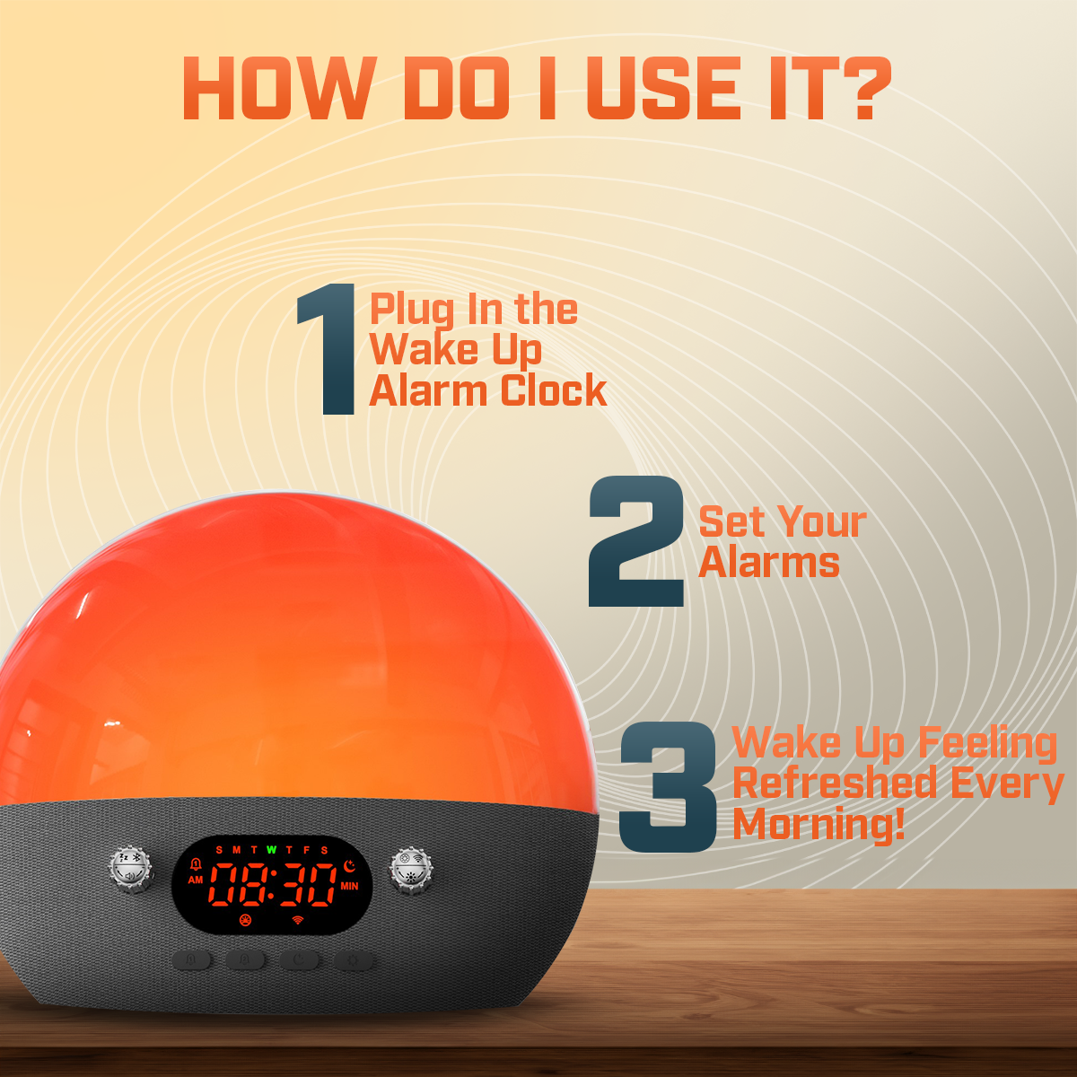 Smart Wake Up Sunrise Alarm Clock Pro