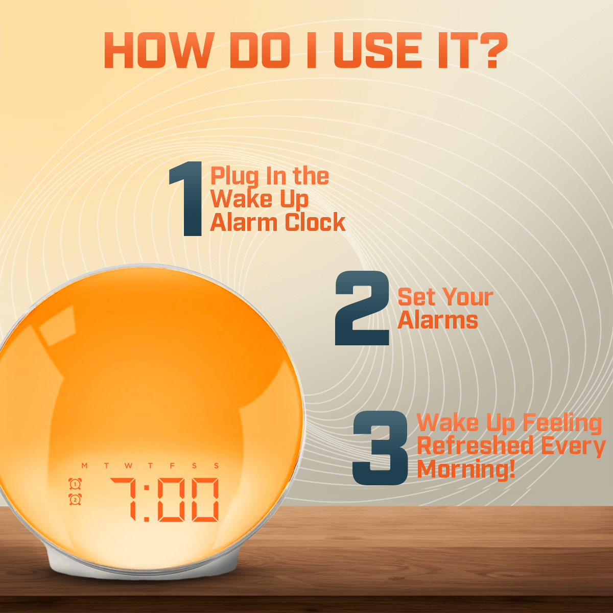 Smart Wi-Fi Wake Up Sunrise Alarm Clock