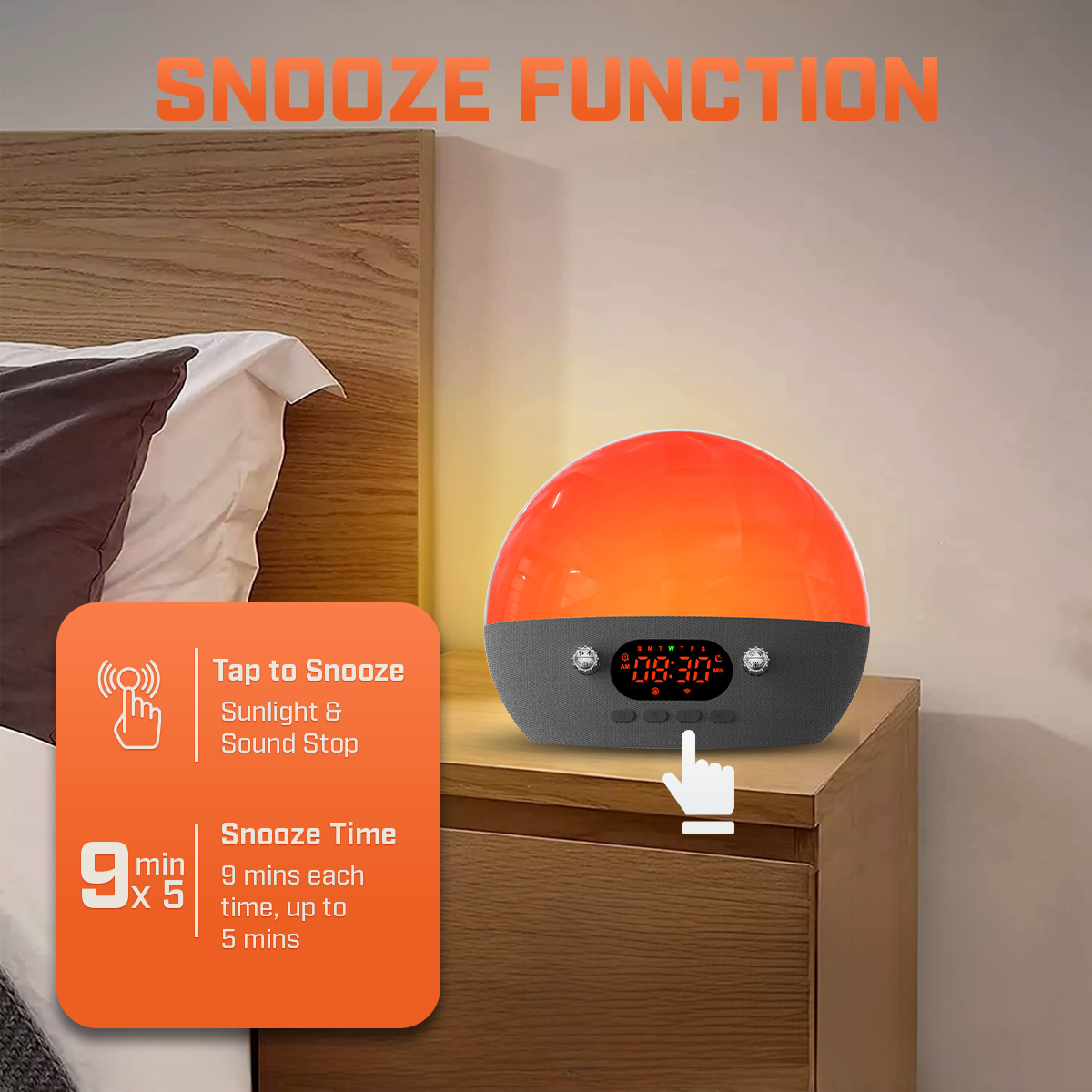 Smart Wake Up Sunrise Alarm Clock Pro