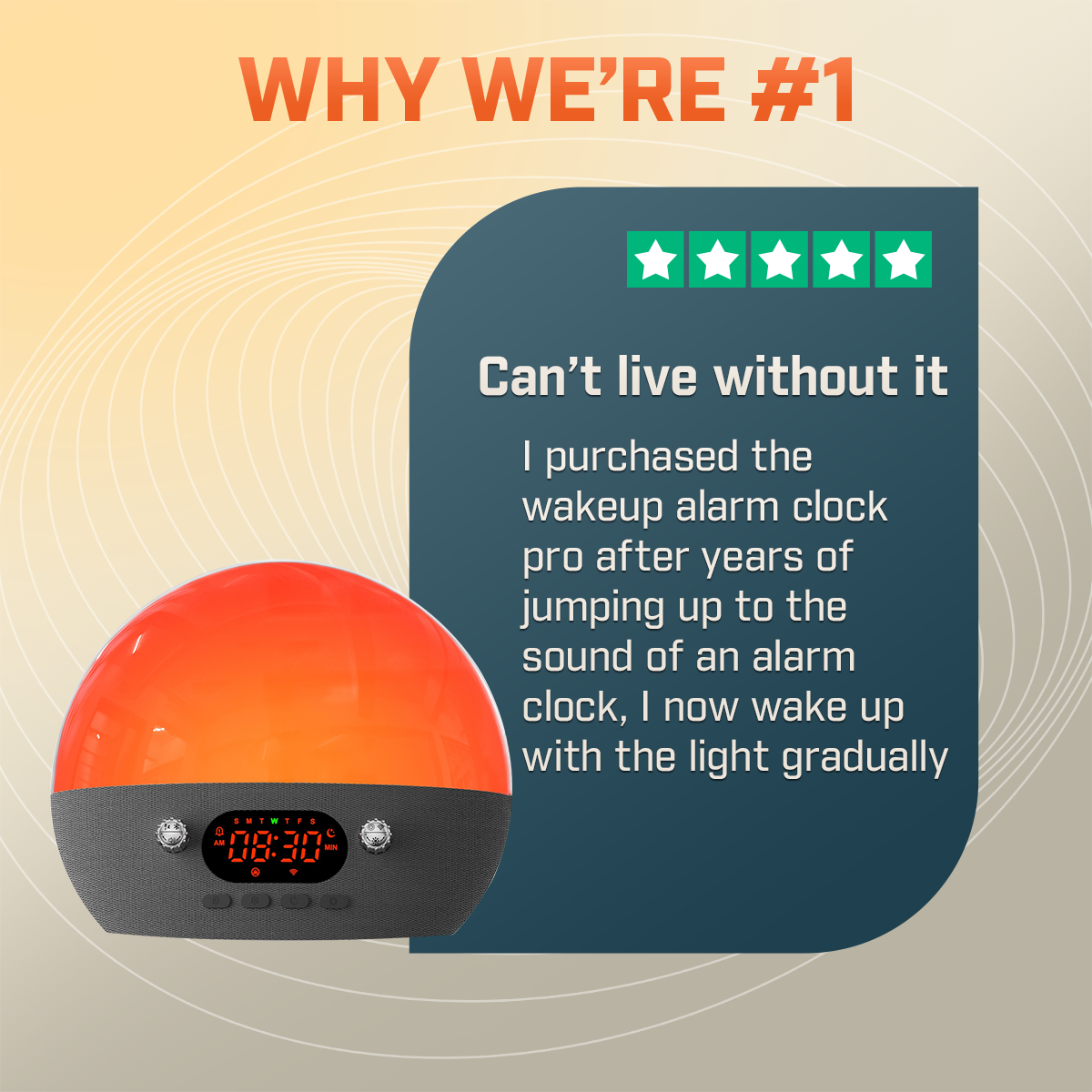 Smart Wake Up Sunrise Alarm Clock Pro